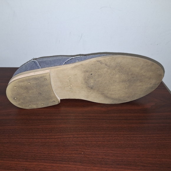 A pair of Margaritaville men\'s blue suede loafers in a size 11. Office, business